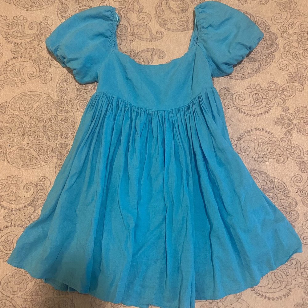 Blue Spero, Mini Blue Dress, Size Medium